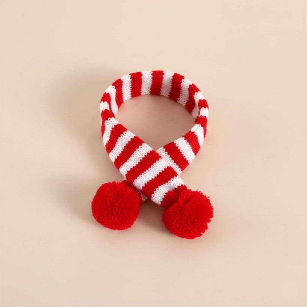 Festive Knitted Pet Scarf