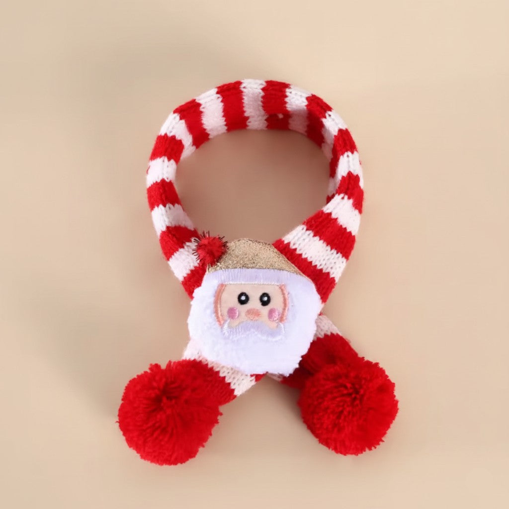 Festive Knitted Pet Scarf